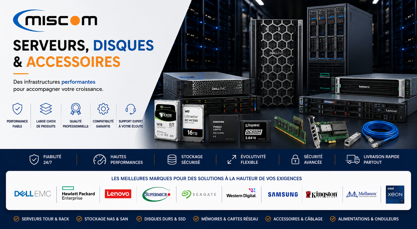 MISCOM — Serveurs & Accessoires